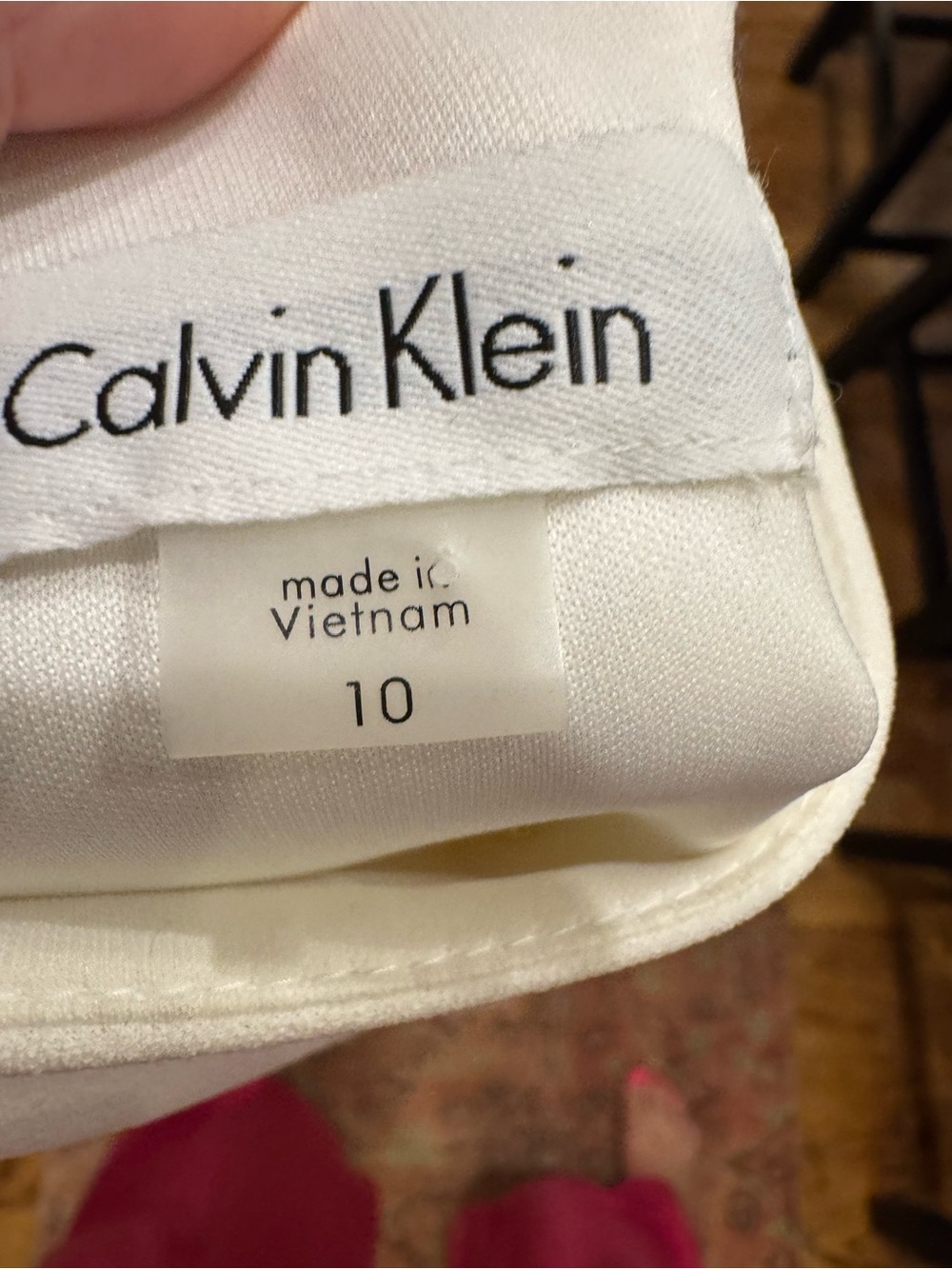 Calvin Klein Cream Long-Sleeve Sheath Midi Dress - Picture 3 of 4